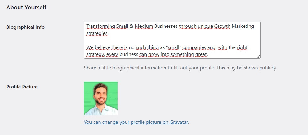 SEO Create Author info WordPress