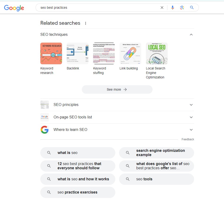 SEO Related Searches People Also Ask
